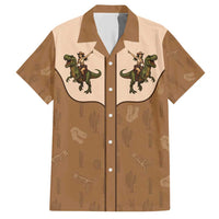 Cowgirl Dinosaur Hawaiian Shirt Retro Western Yoke - Wonder Print Shop