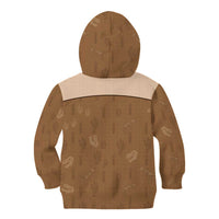 Cowgirl Dinosaur Kid Hoodie Retro Western Yoke - Wonder Print Shop