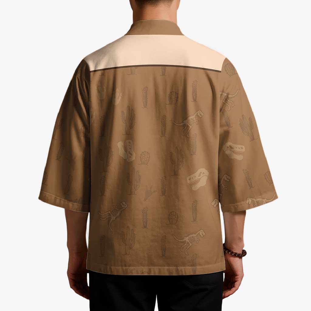 Cowgirl Dinosaur Kimono Retro Western Yoke - Wonder Print Shop