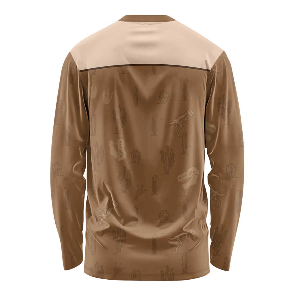 Cowgirl Dinosaur Long Sleeve Shirt Retro Western Yoke - Wonder Print Shop