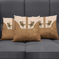 Cowgirl Dinosaur Pillow Cover Retro Western Yoke - Wonder Print Shop