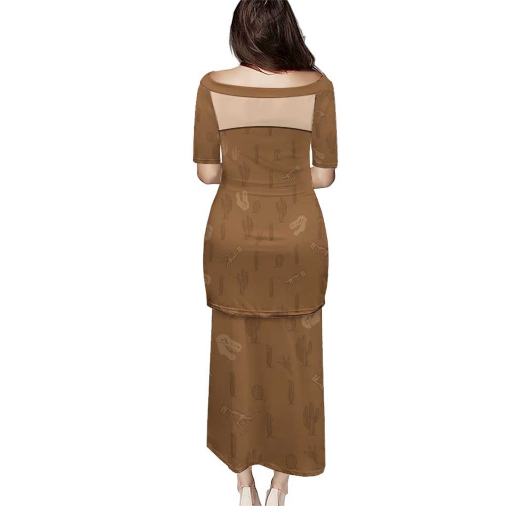 Cowgirl Dinosaur Puletasi Retro Western Yoke - Wonder Print Shop