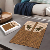 Cowgirl Dinosaur Puzzle Retro Western Yoke - Wonder Print Shop