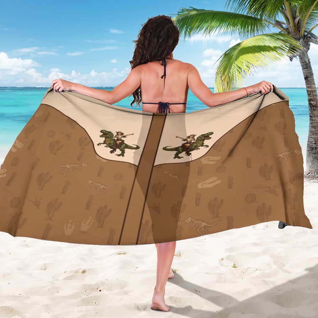 Cowgirl Dinosaur Sarong Retro Western Yoke - Wonder Print Shop