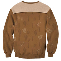 Cowgirl Dinosaur Sweatshirt Retro Western Yoke - Wonder Print Shop