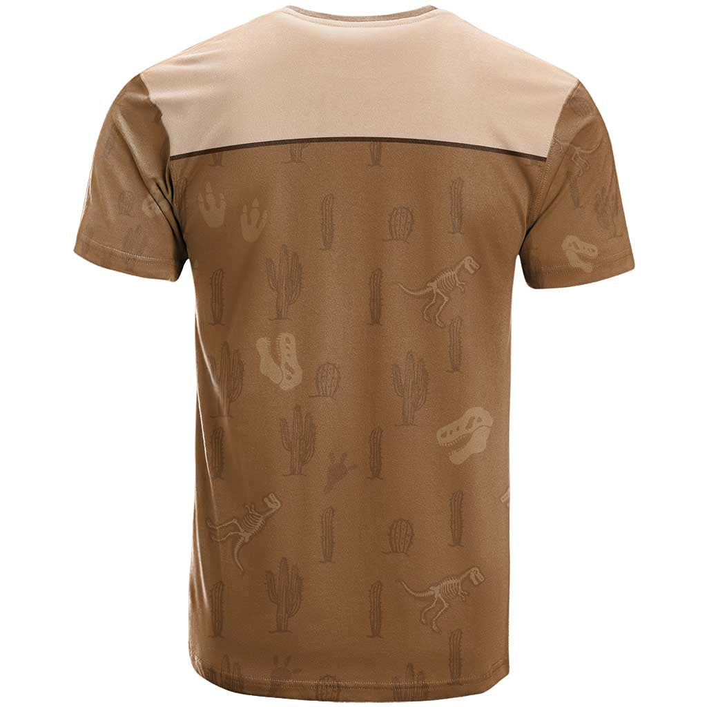 Cowgirl Dinosaur T Shirt Retro Western Yoke - Wonder Print Shop