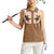 Cowgirl Dinosaur Women Sleeveless Polo Shirt Retro Western Yoke - Wonder Print Shop