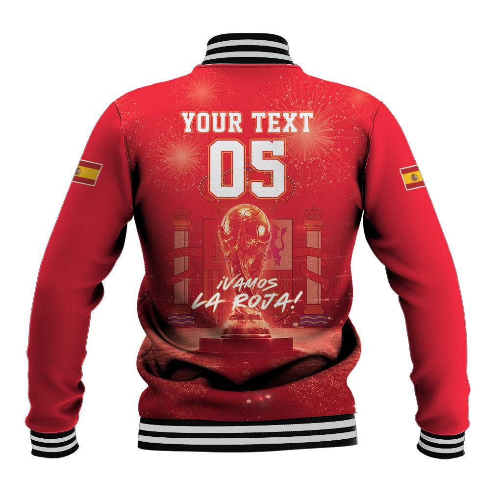 Custom World Football 2026 Spain Baseball Jacket iVamos La Roja