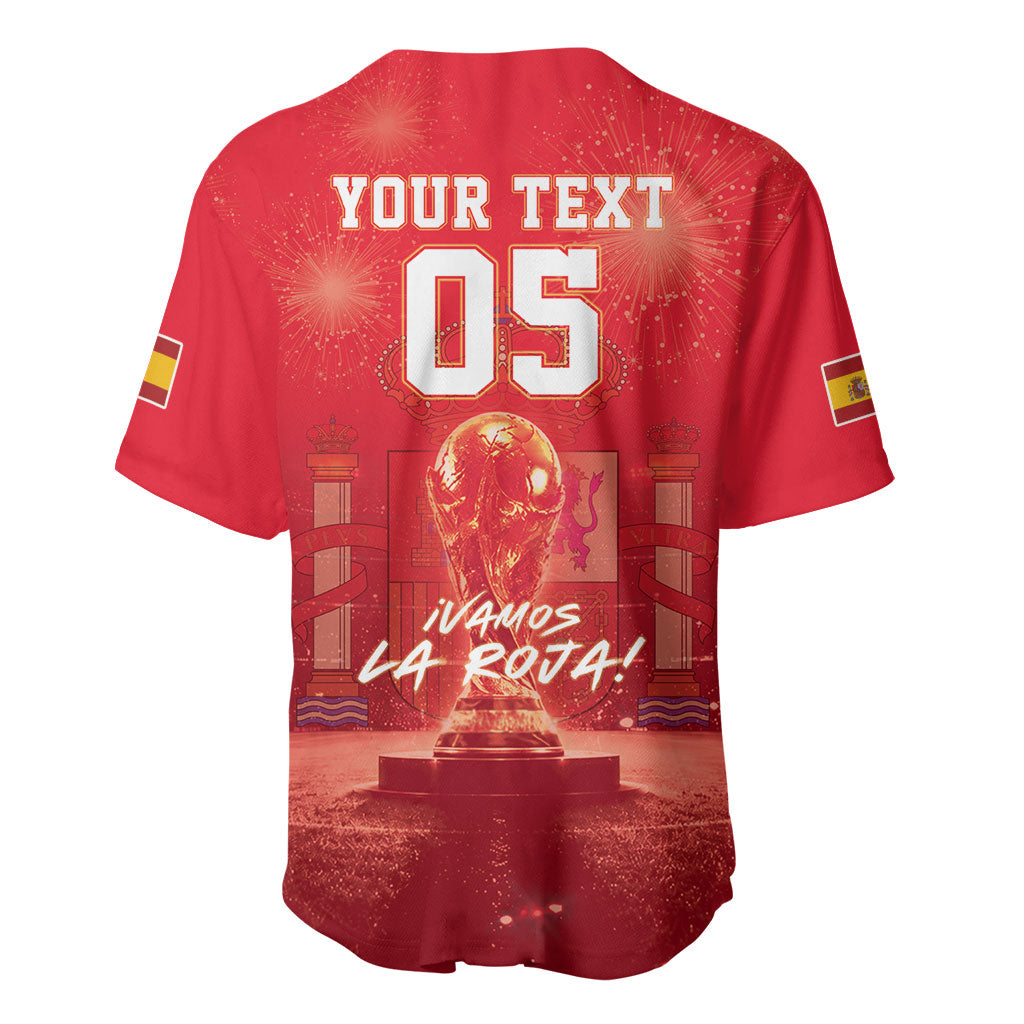 Custom World Football 2026 Spain Baseball Jersey iVamos La Roja