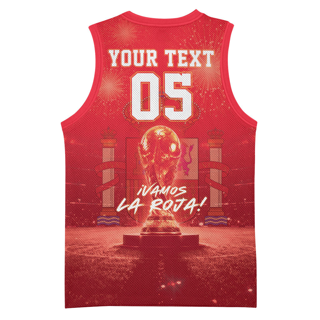 Custom World Football 2026 Spain Basketball Jersey iVamos La Roja