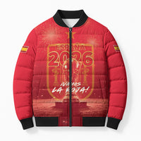 Custom World Football 2026 Spain Bomber Puffer Jacket iVamos La Roja