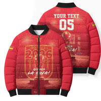 Custom World Football 2026 Spain Bomber Puffer Jacket iVamos La Roja