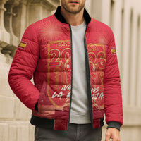 Custom World Football 2026 Spain Bomber Puffer Jacket iVamos La Roja