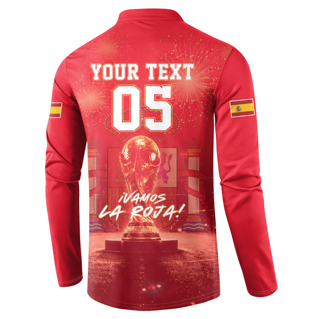 Custom World Football 2026 Spain Button Sweatshirt iVamos La Roja