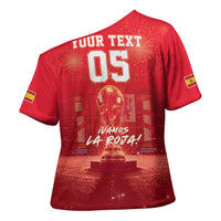 Custom World Football 2026 Spain Cross Shoulder Shirt iVamos La Roja