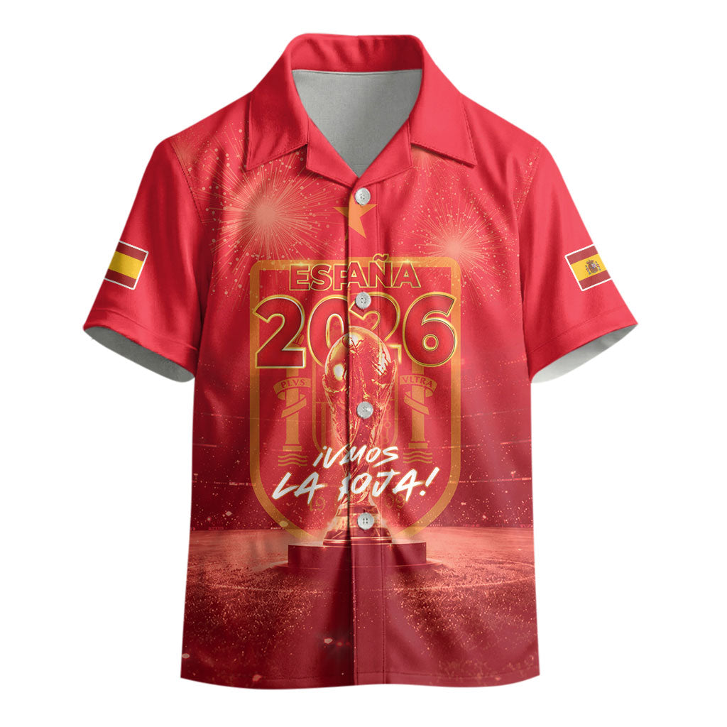 Custom World Football 2026 Spain Kid Hawaiian Shirt iVamos La Roja