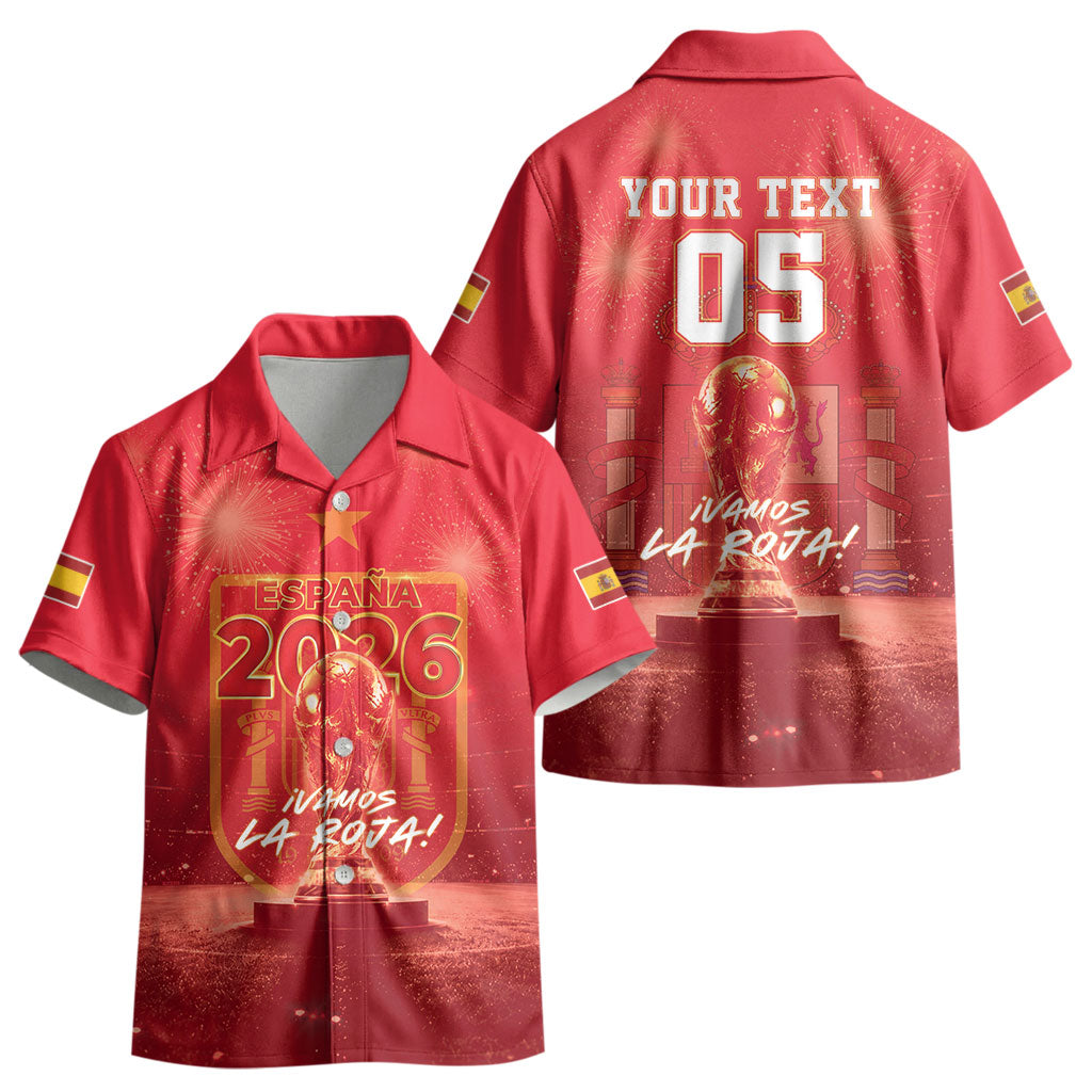 Custom World Football 2026 Spain Kid Hawaiian Shirt iVamos La Roja