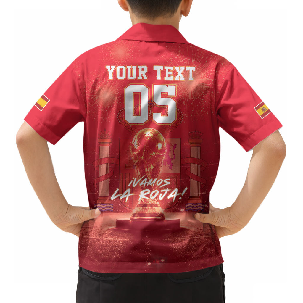 Custom World Football 2026 Spain Kid Hawaiian Shirt iVamos La Roja