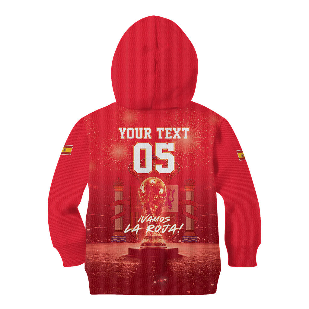 Custom World Football 2026 Spain Kid Hoodie iVamos La Roja