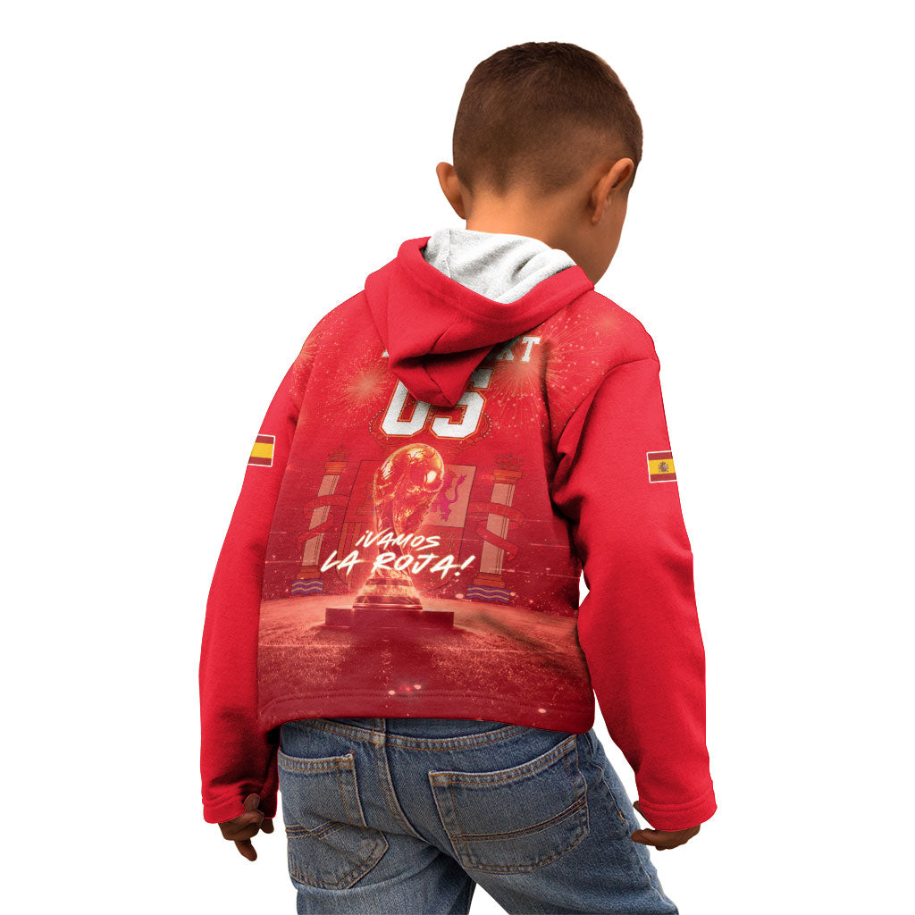 Custom World Football 2026 Spain Kid Hoodie iVamos La Roja