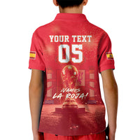 Custom World Football 2026 Spain Kid Polo Shirt iVamos La Roja
