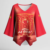 Custom World Football 2026 Spain Kimono Sleeve Blouse iVamos La Roja