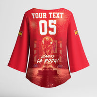 Custom World Football 2026 Spain Kimono Sleeve Blouse iVamos La Roja