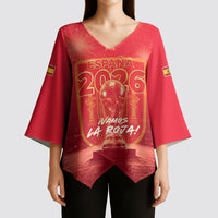 Custom World Football 2026 Spain Kimono Sleeve Blouse iVamos La Roja