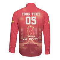 Custom World Football 2026 Spain Long Sleeve Button Shirt iVamos La Roja