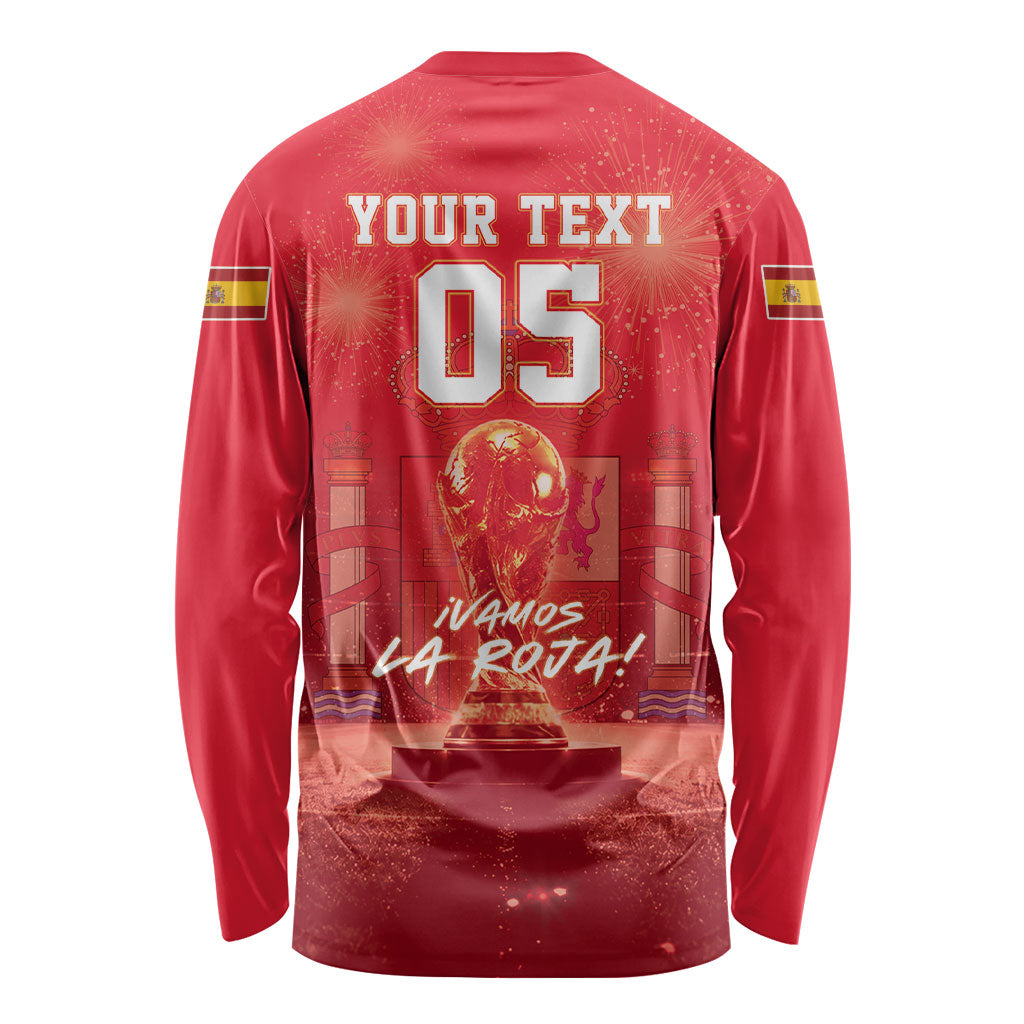 Custom World Football 2026 Spain Long Sleeve Shirt iVamos La Roja