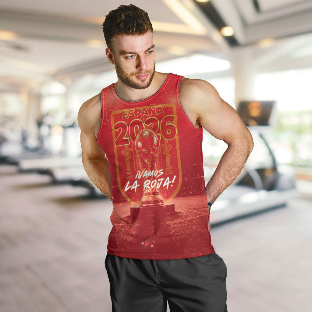 Custom World Football 2026 Spain Men Tank Top iVamos La Roja
