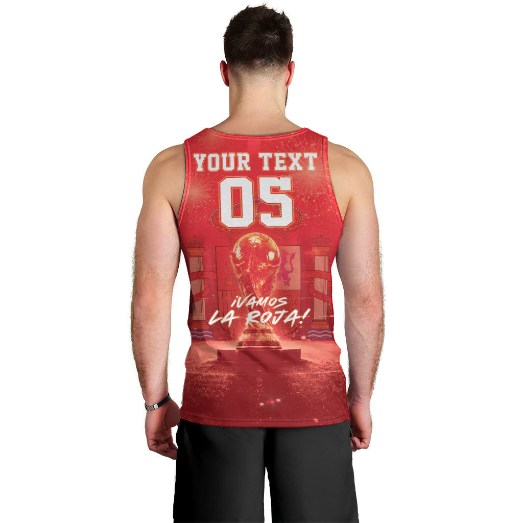 Custom World Football 2026 Spain Men Tank Top iVamos La Roja