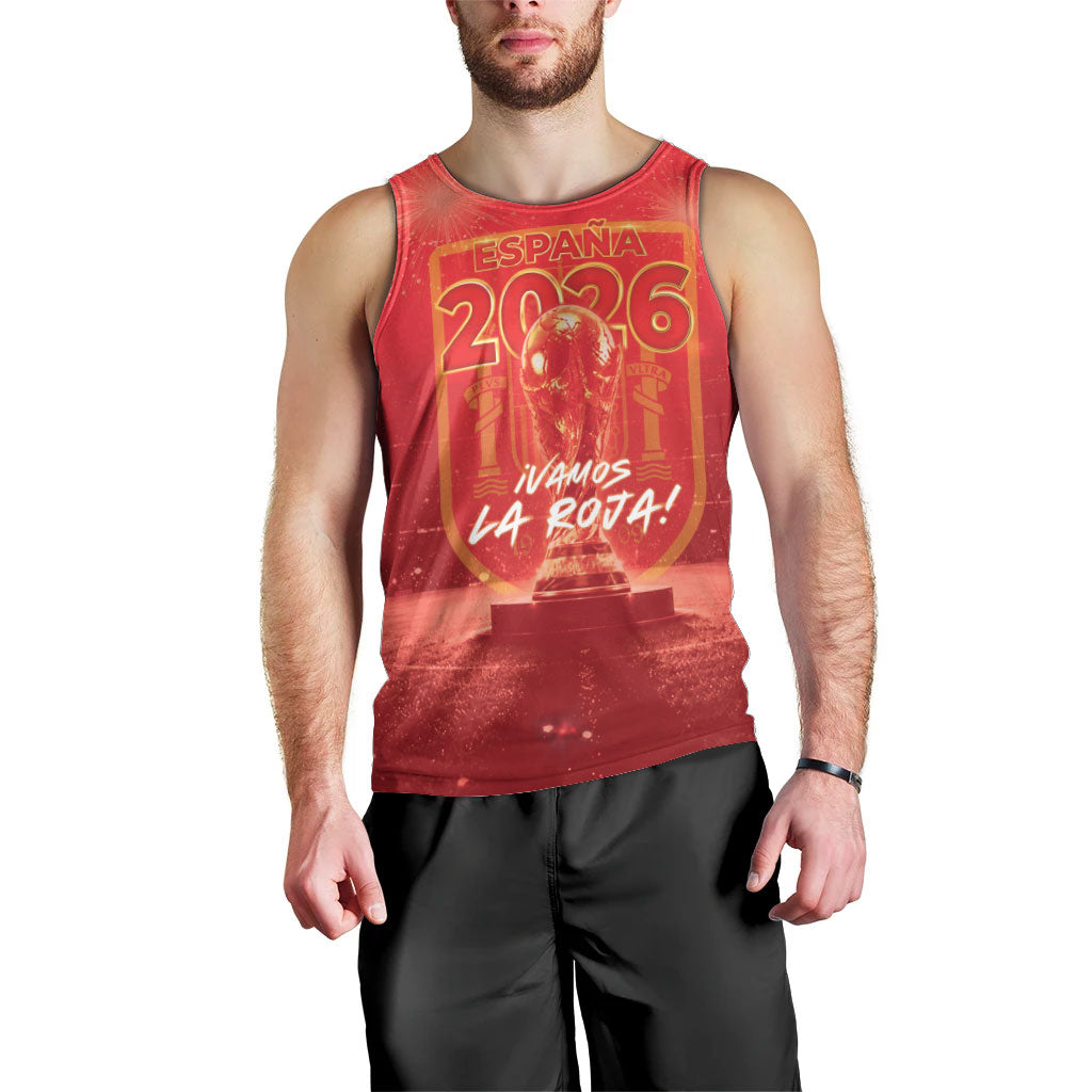 Custom World Football 2026 Spain Men Tank Top iVamos La Roja