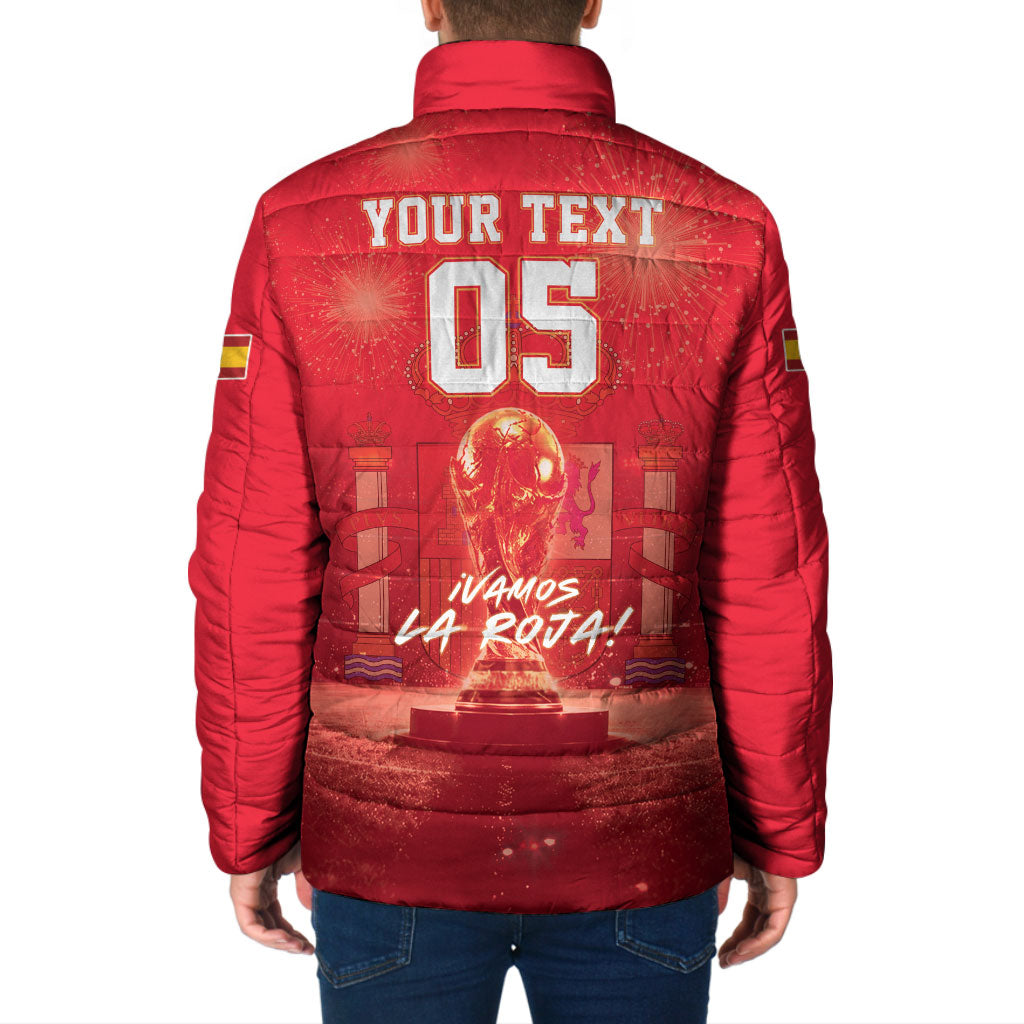 Custom World Football 2026 Spain Padded Jacket iVamos La Roja