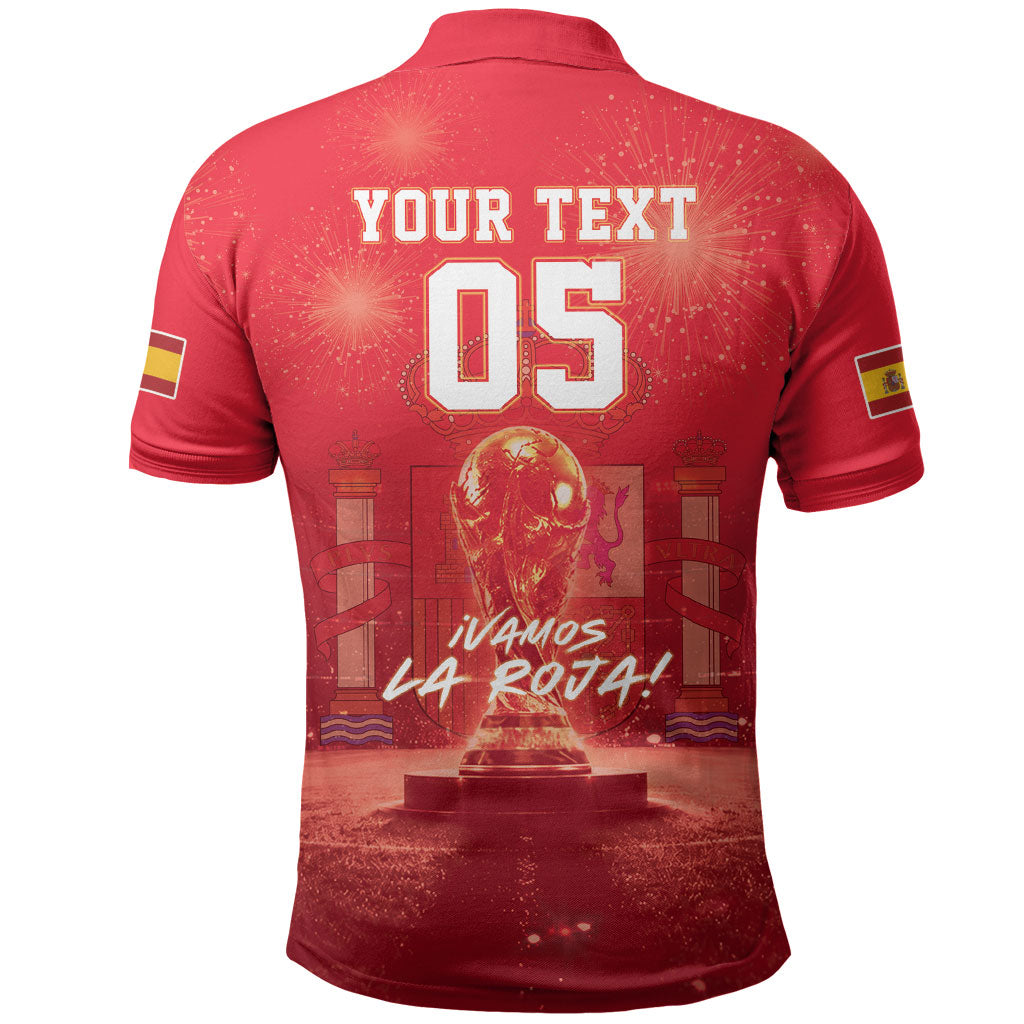 Custom World Football 2026 Spain Polo Shirt iVamos La Roja