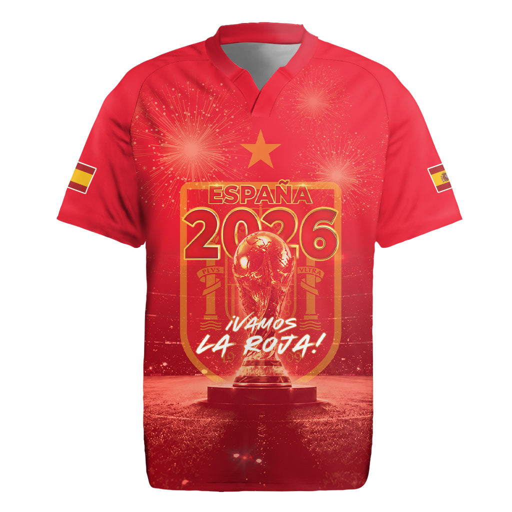 Custom World Football 2026 Spain Rugby Jersey iVamos La Roja