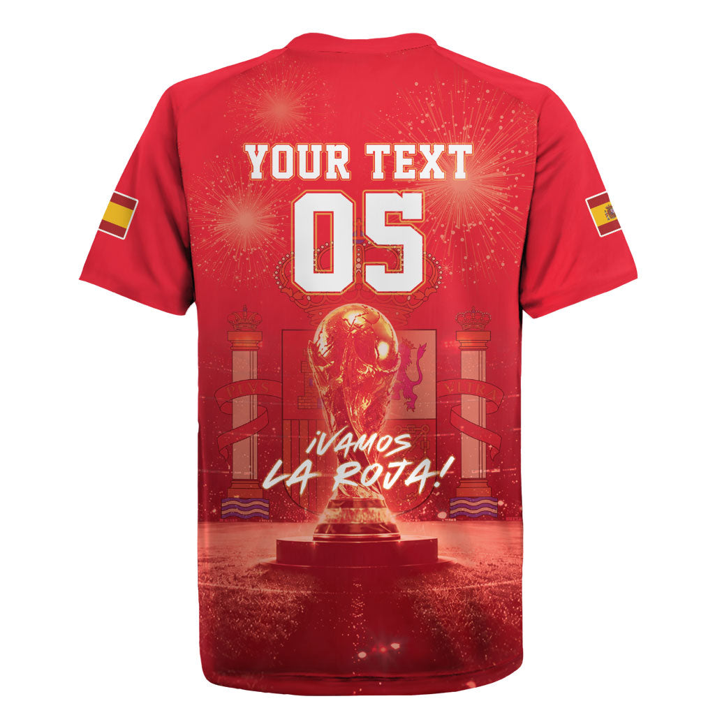 Custom World Football 2026 Spain Rugby Jersey iVamos La Roja