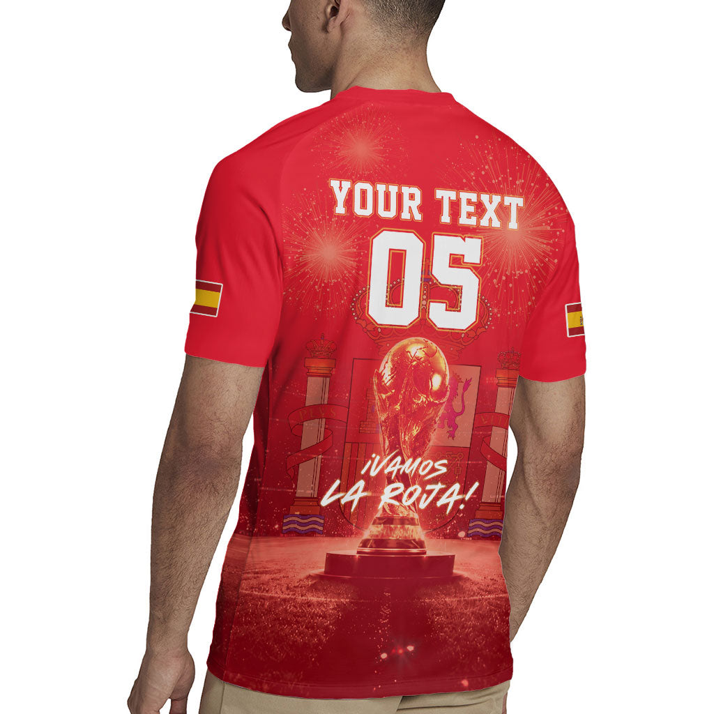Custom World Football 2026 Spain Rugby Jersey iVamos La Roja