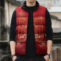 Custom World Football 2026 Spain Sleeveless Puffer Jacket iVamos La Roja