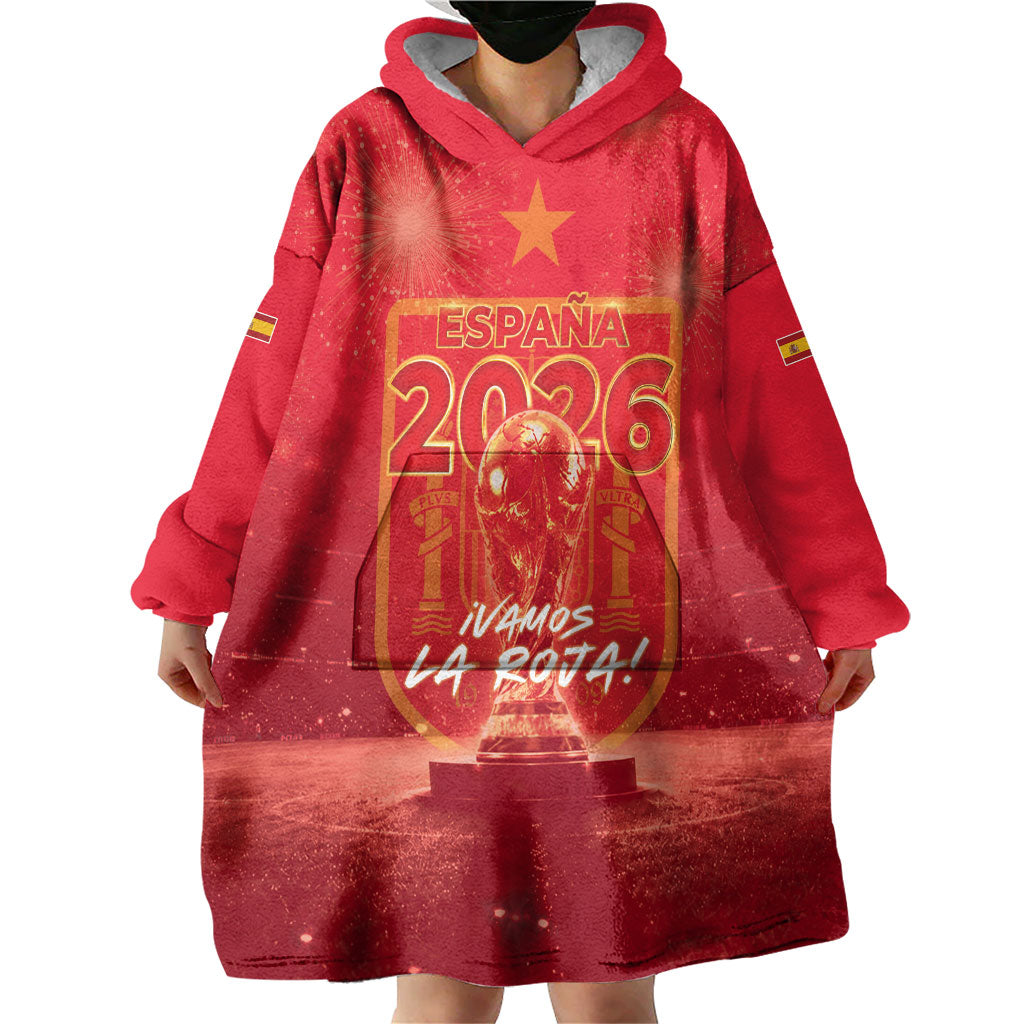 Custom World Football 2026 Spain Wearable Blanket Hoodie iVamos La Roja
