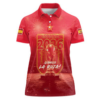 Custom World Football 2026 Spain Women Polo Shirt iVamos La Roja