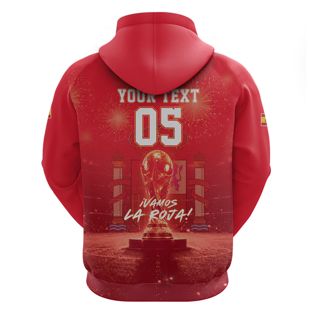 Custom World Football 2026 Spain Zip Hoodie iVamos La Roja