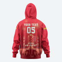 Custom World Football 2026 Spain Zip Hoodie iVamos La Roja