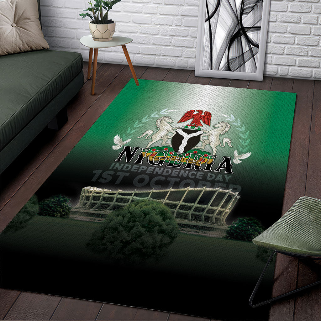 Nigeria Independence Day Area Rug Proud To Be Nigerian