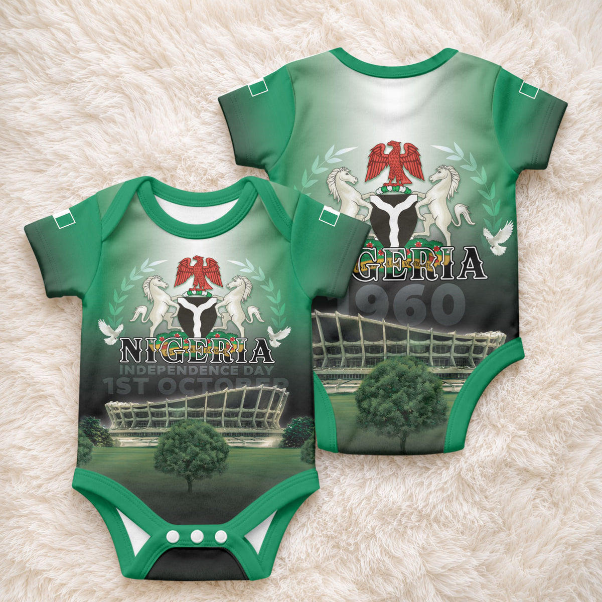 Nigeria Independence Day Baby Onesie Proud To Be Nigerian