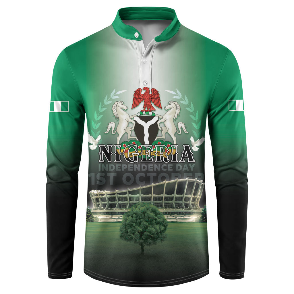 Nigeria Independence Day Button Sweatshirt Proud To Be Nigerian