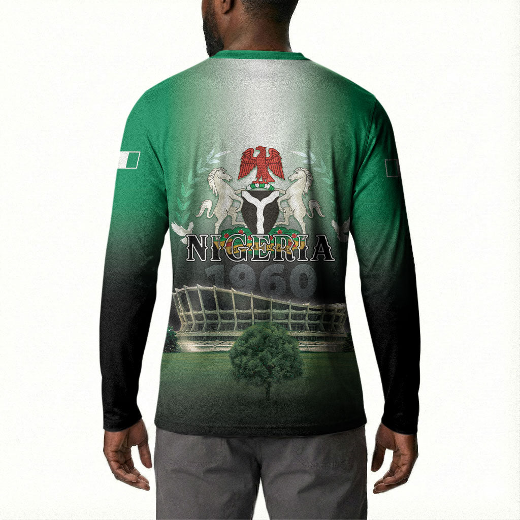 Nigeria Independence Day Button Sweatshirt Proud To Be Nigerian