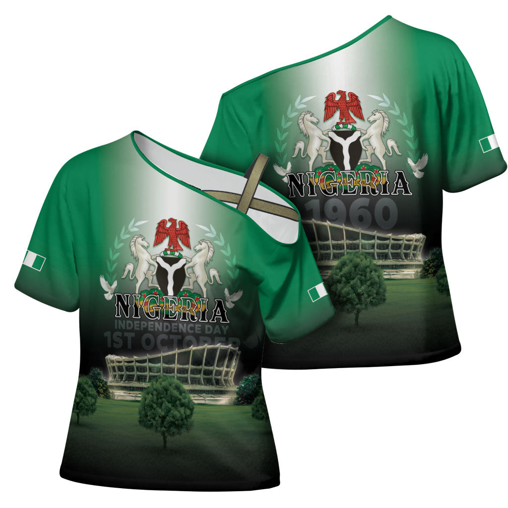Nigeria Independence Day Cross Shoulder Shirt Proud To Be Nigerian