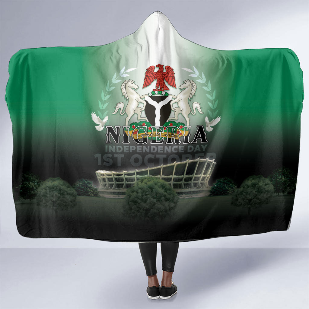 Nigeria Independence Day Hooded Blanket Proud To Be Nigerian