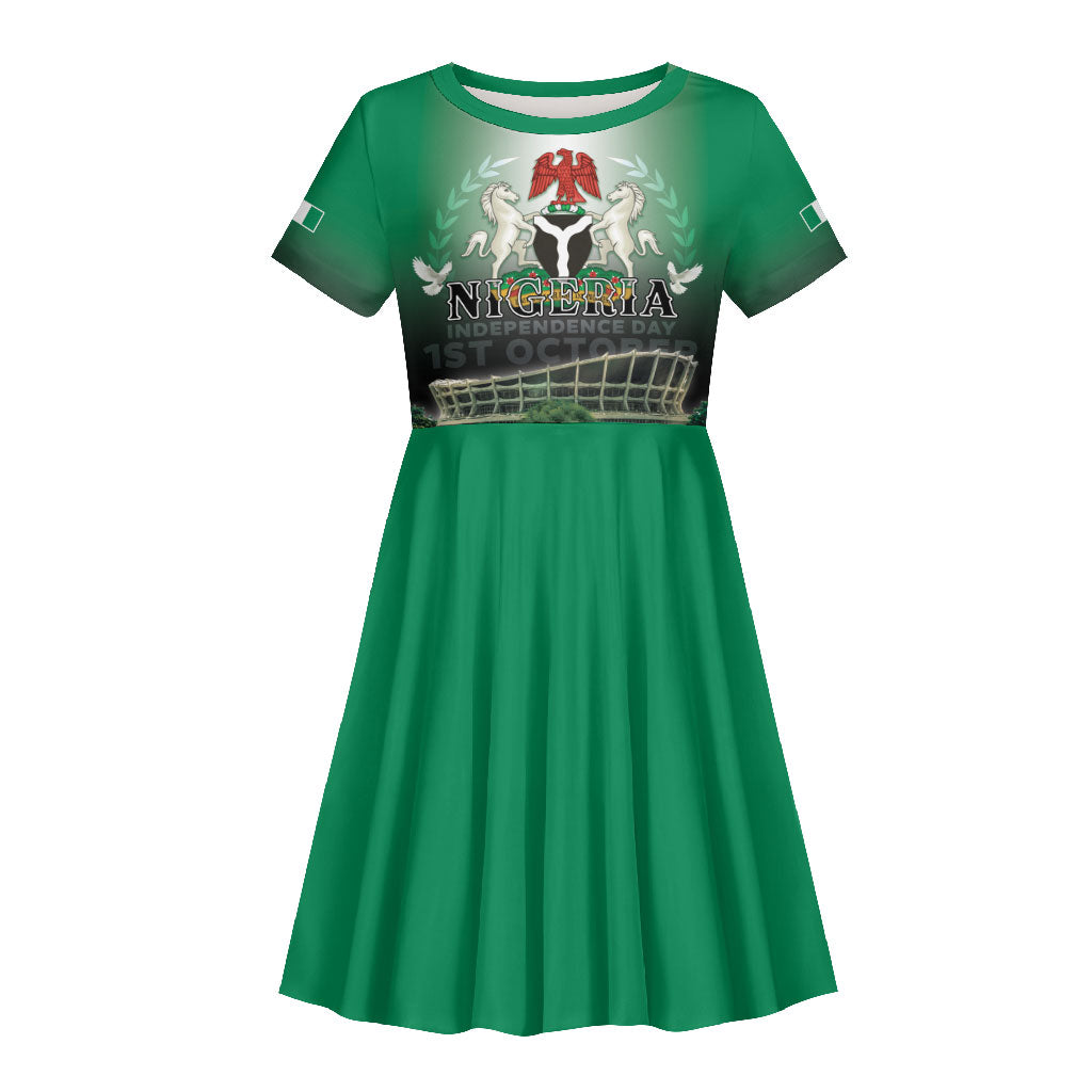 Nigeria Independence Day Kid Short Sleeve Dress Proud To Be Nigerian